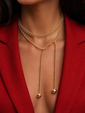 Multi Style Rope Chain Lariat Wrap Necklace